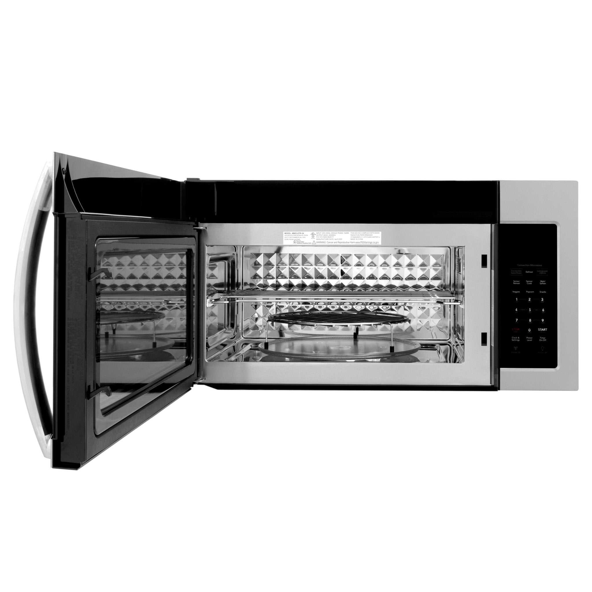ZLINE Over the Range Convection Microwave Oven 30" in Stainless Steel with Modern Handle and Sensor Cooking MWO-OTR