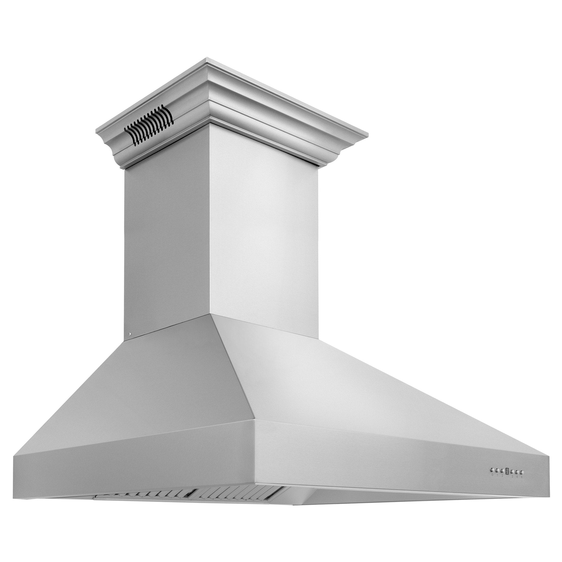ZLINE Professional Wall Mount Range Hood in Stainless Steel with Built-in CrownSound Bluetooth Speakers - 697CRN-BT