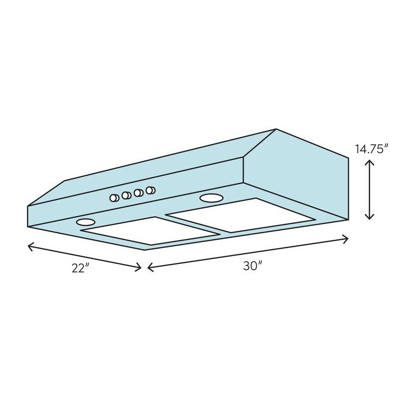 ZLINE Recirculating Under Cabinet Range Hood in Stainless Steel