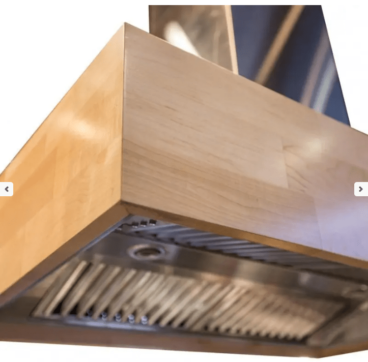 ZLINE Remote Blower Designer Series Wooden Island Mount Range Hood