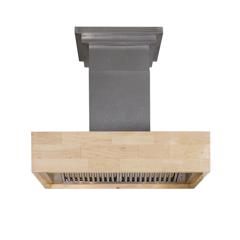 ZLINE Remote Blower Designer Series Wooden Wall Mount Range Hood in Butcher Block - 681M-RD