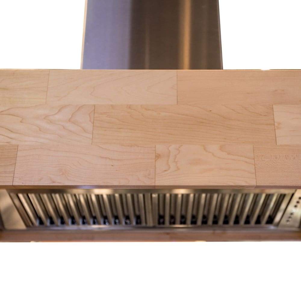 ZLINE Remote Blower Designer Series Wooden Wall Mount Range Hood in Butcher Block - 681M-RD