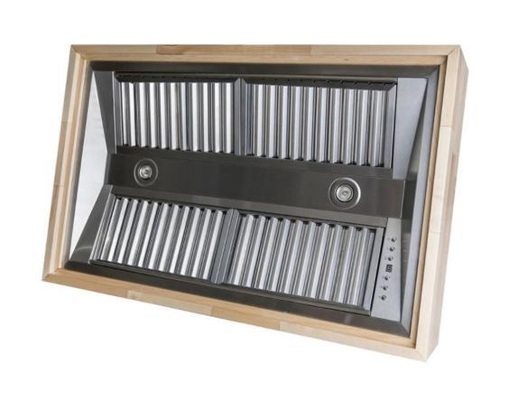 ZLINE Remote Blower Designer Series Wooden Wall Mount Range Hood in Butcher Block - 681M-RS-400