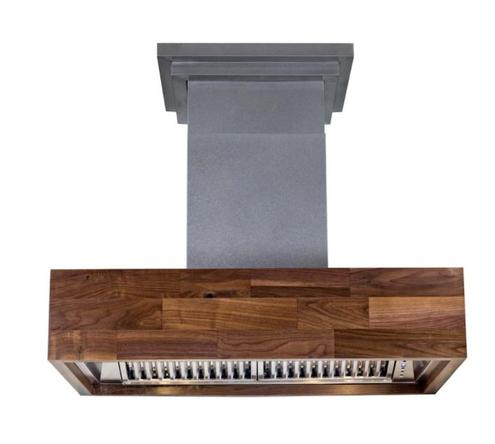 ZLINE Remote Blower Designer Series Wooden Wall Mount Range Hood in Butcher Block - 681W-RS-36-400