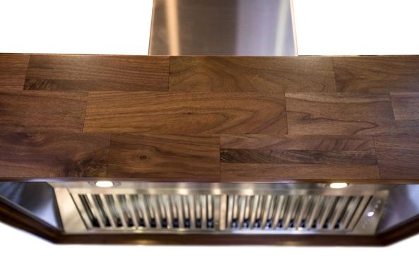 ZLINE Remote Blower Designer Series Wooden Wall Mount Range Hood in Butcher Block - 681W-RS-36-400