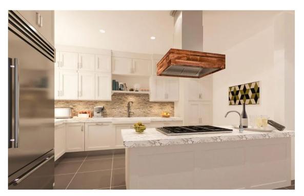 ZLINE Remote Blower Designer Series Wooden Wall Mount Range Hood in Butcher Block - 681W-RS-36-400
