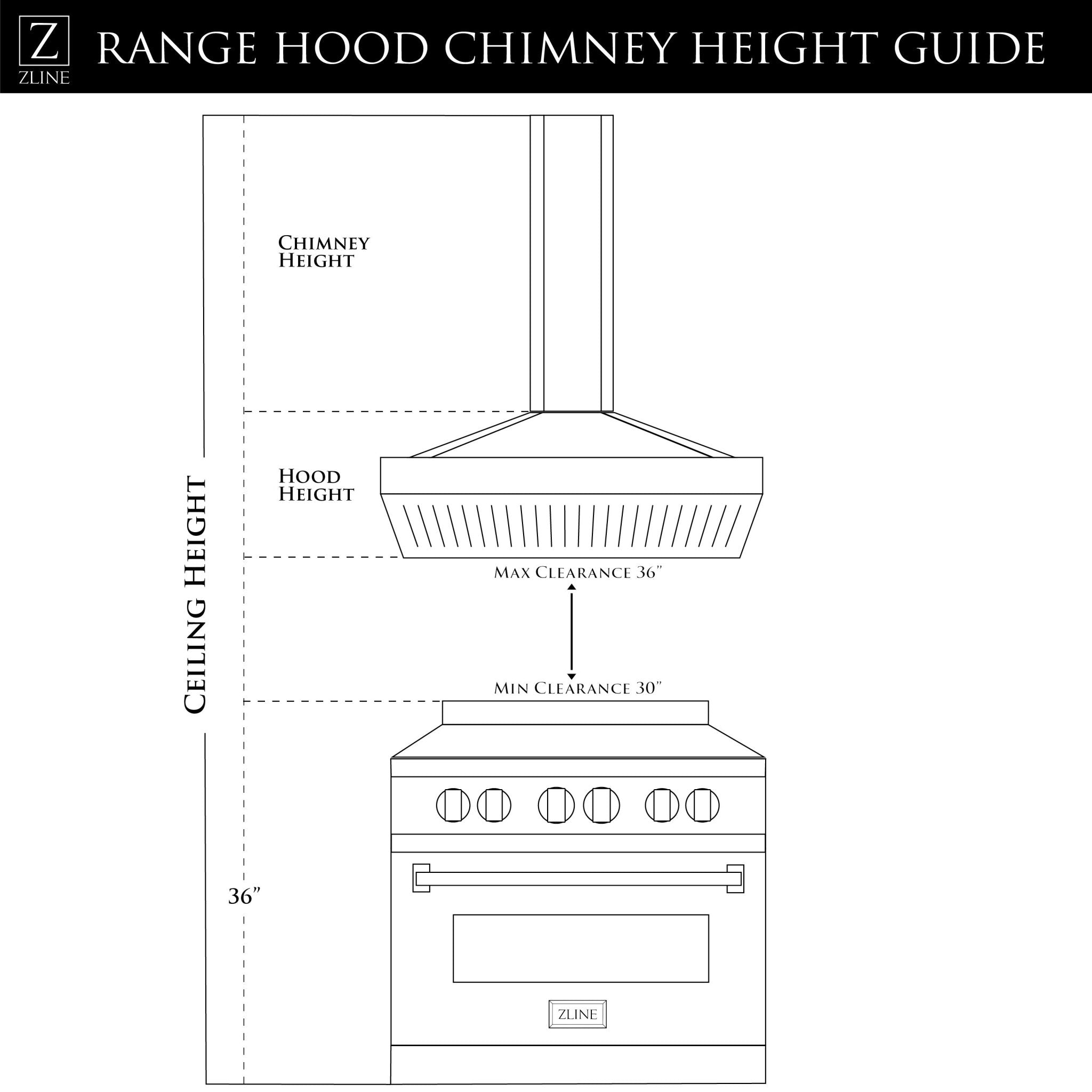 ZLINE Wall Mount Range Hood in Stainless Steel & Glass - KN4