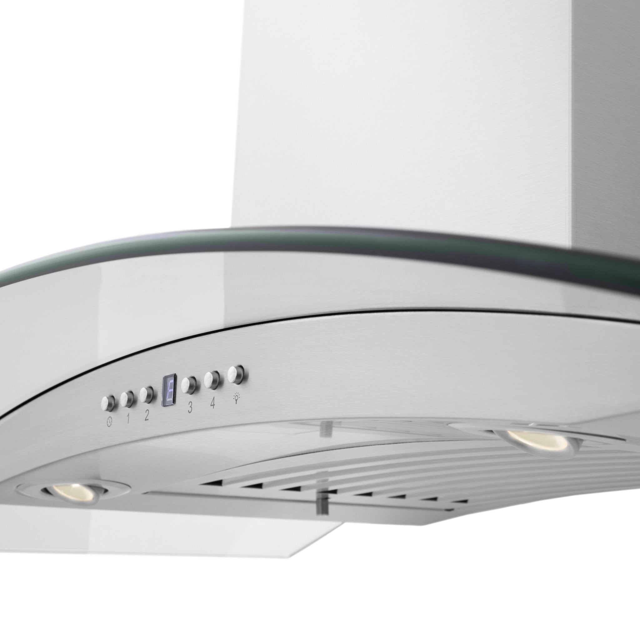 ZLINE Wall Mount Range Hood in Stainless Steel & Glass - KN4