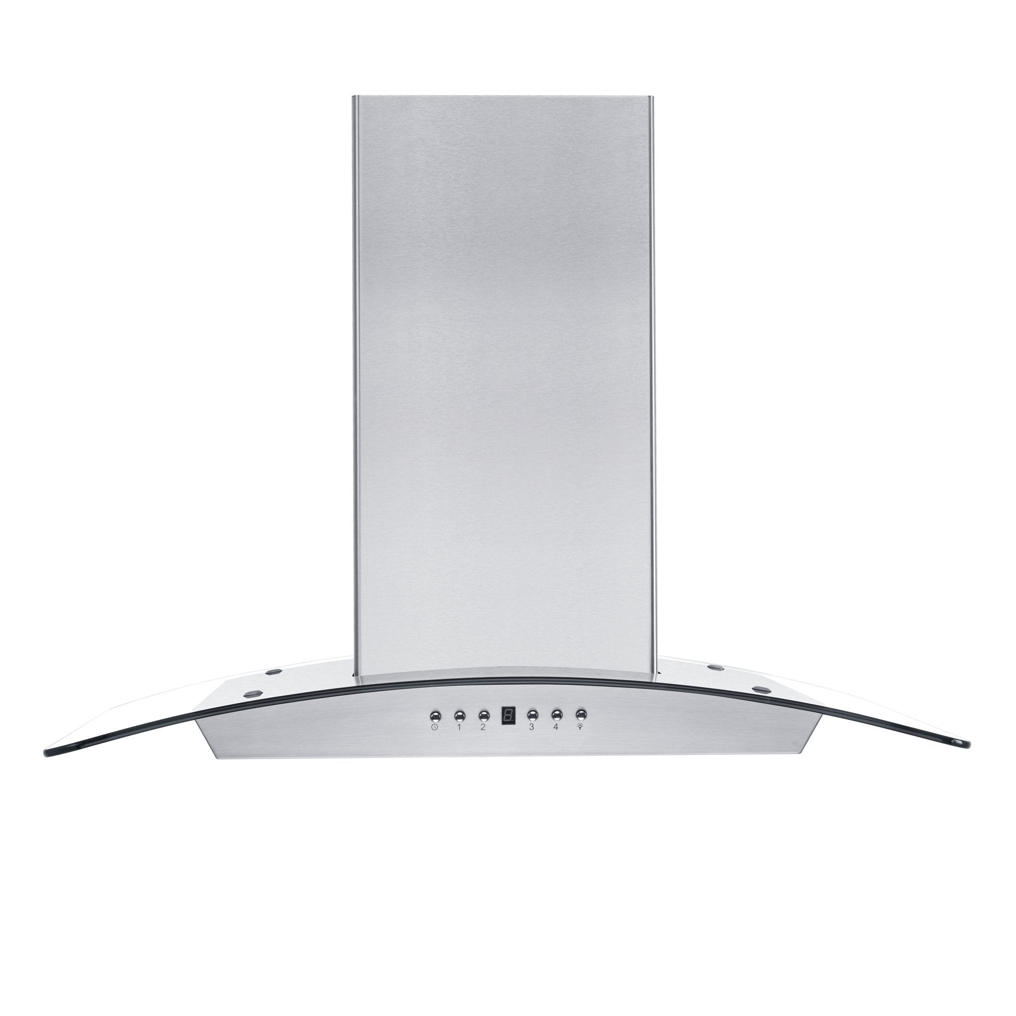 ZLINE Wall Mount Range Hood in Stainless Steel & Glass with Crown Molding - KZCRN