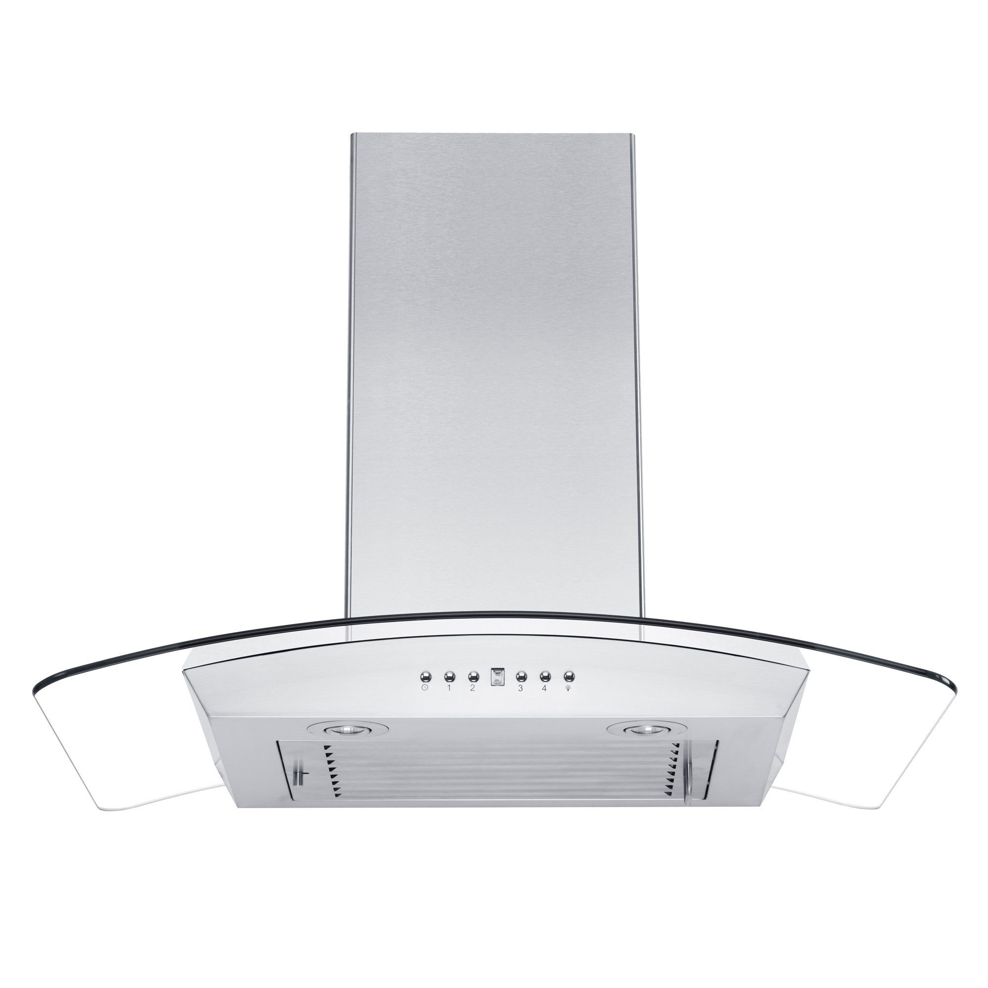 ZLINE Wall Mount Range Hood in Stainless Steel & Glass with Crown Molding - KZCRN