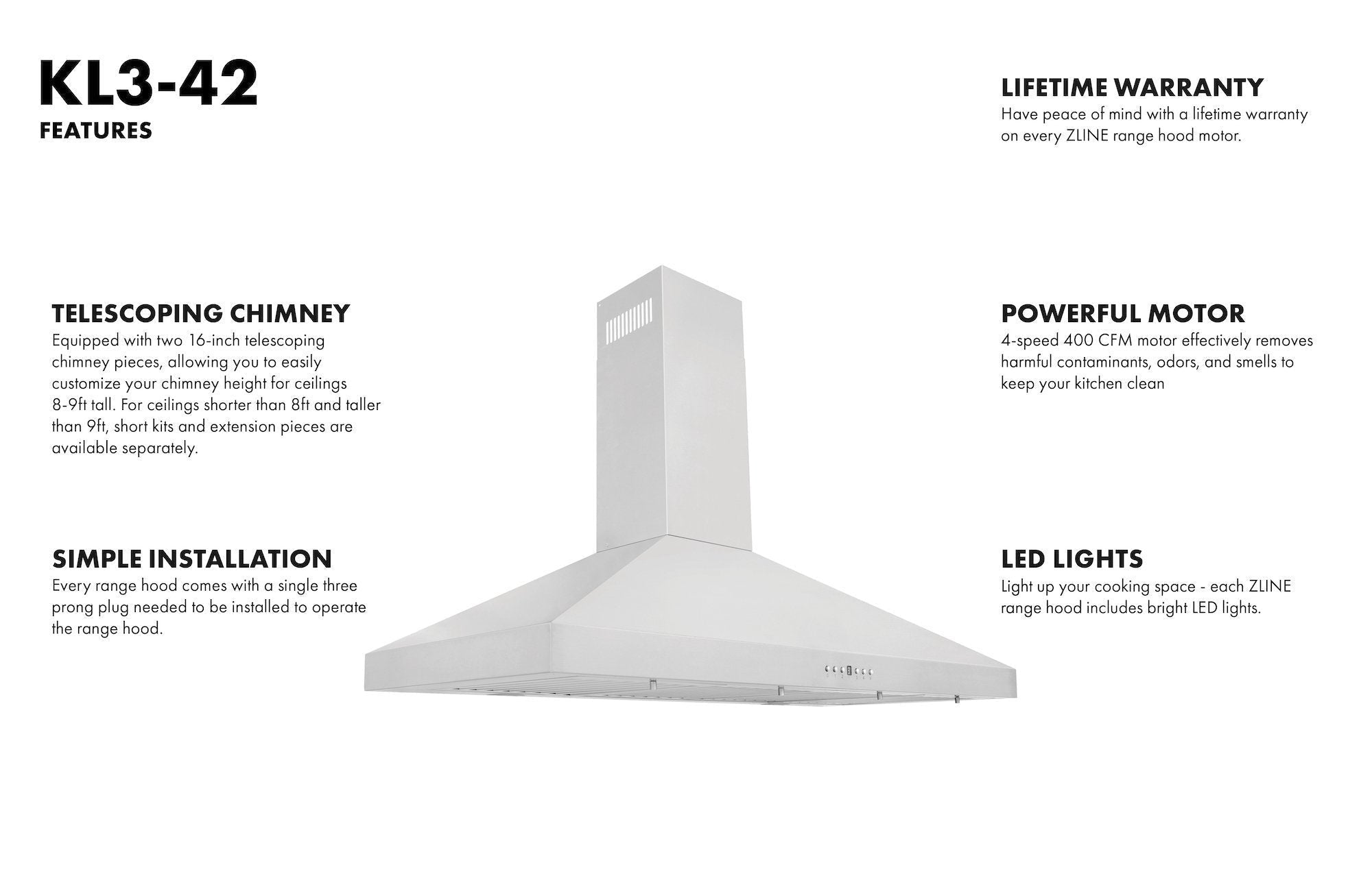 ZLINE Wall Mount Range Hood in Stainless Steel