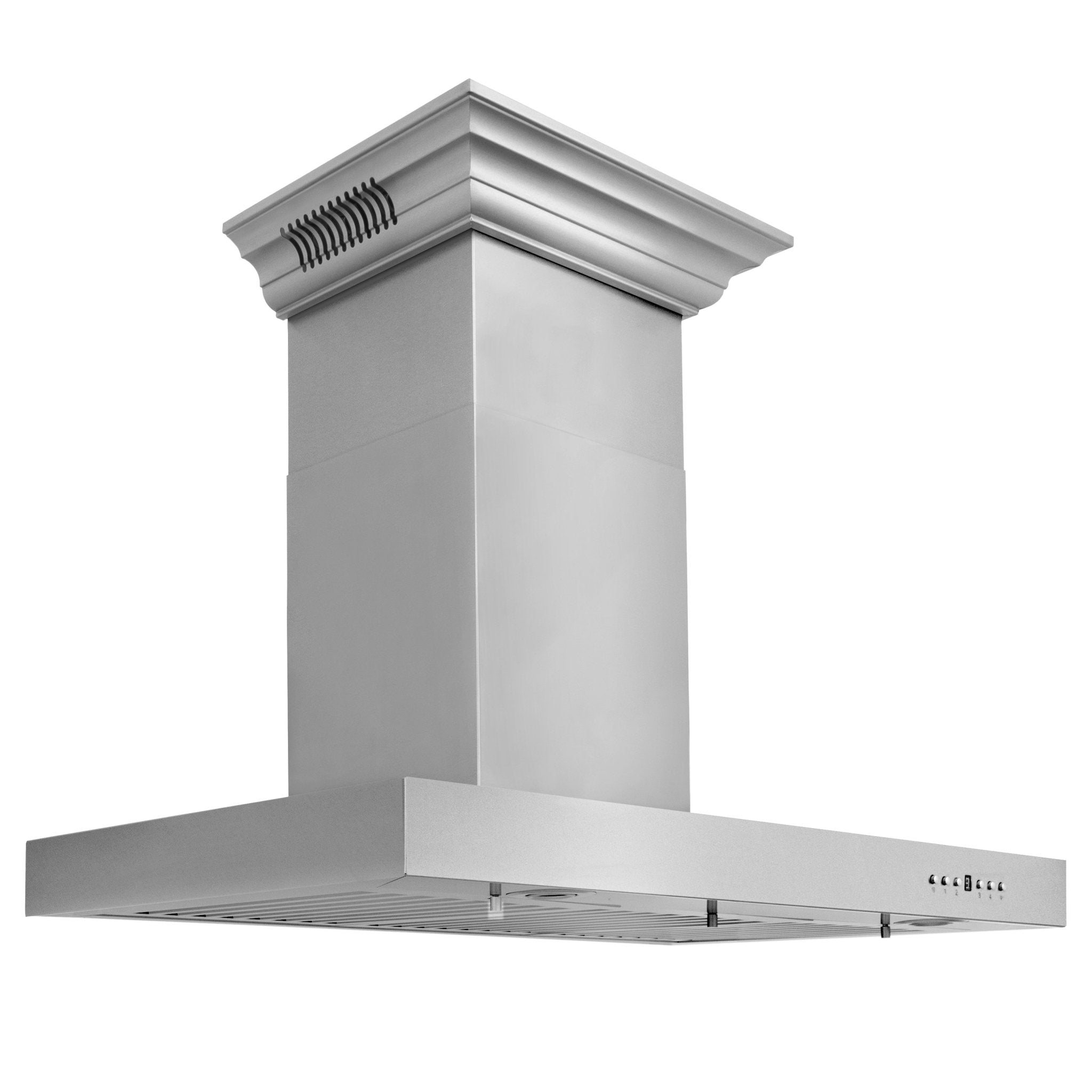ZLINE Wall Mount Range Hood in Stainless Steel with Built-in CrownSound Bluetooth Speakers - KECRN-BT