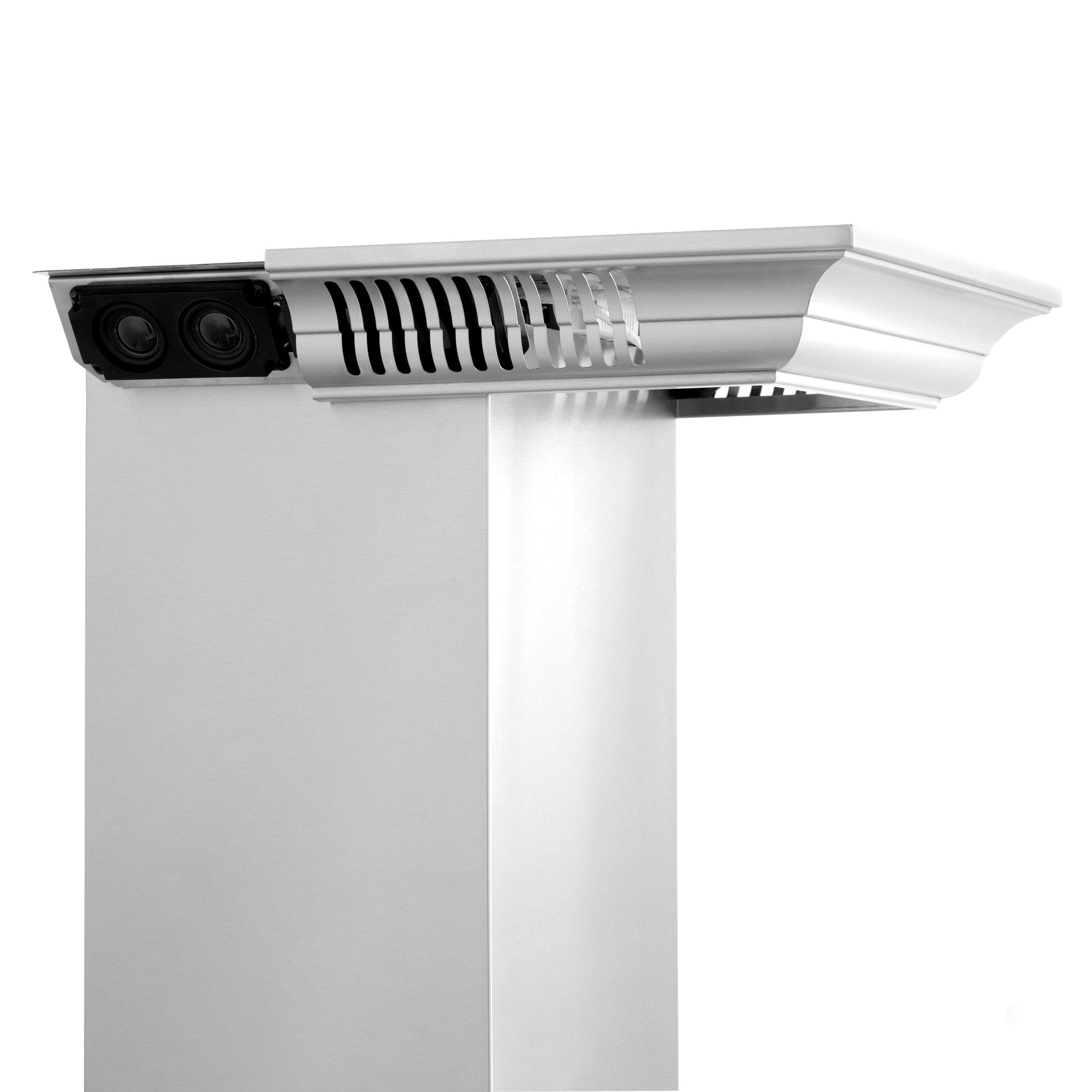 ZLINE Wall Mount Range Hood in Stainless Steel with Built-in CrownSound Bluetooth
