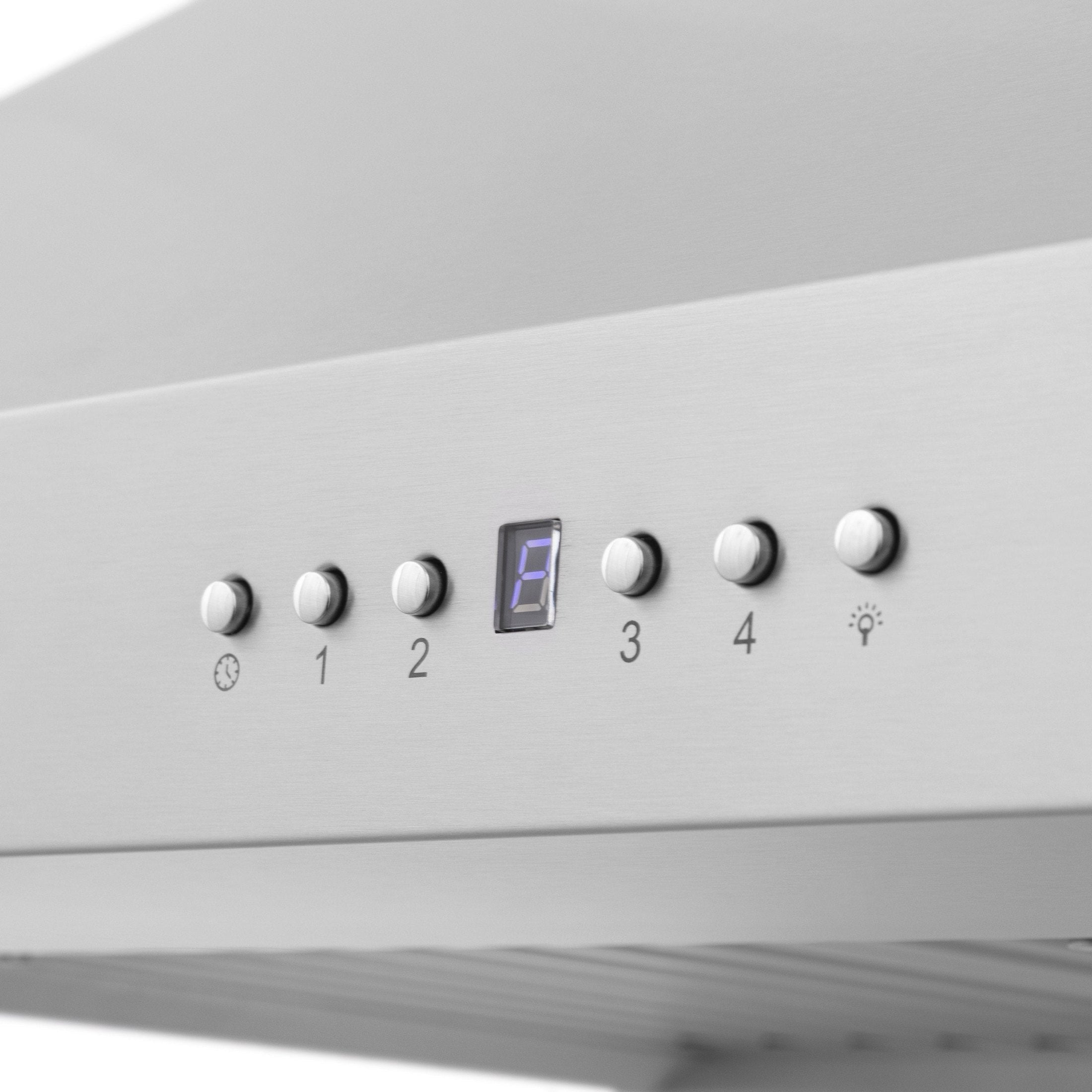 ZLINE Wall Mount Range Hood in Stainless Steel with Built-in CrownSound Bluetooth Speakers - KF2CRN-BT-36