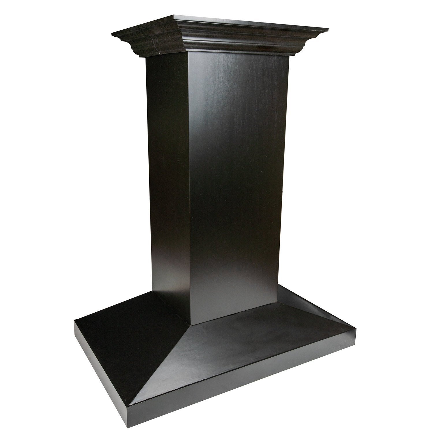 ZLINE Wooden Island Mount Range Hood in Black - Includes Remote Motor