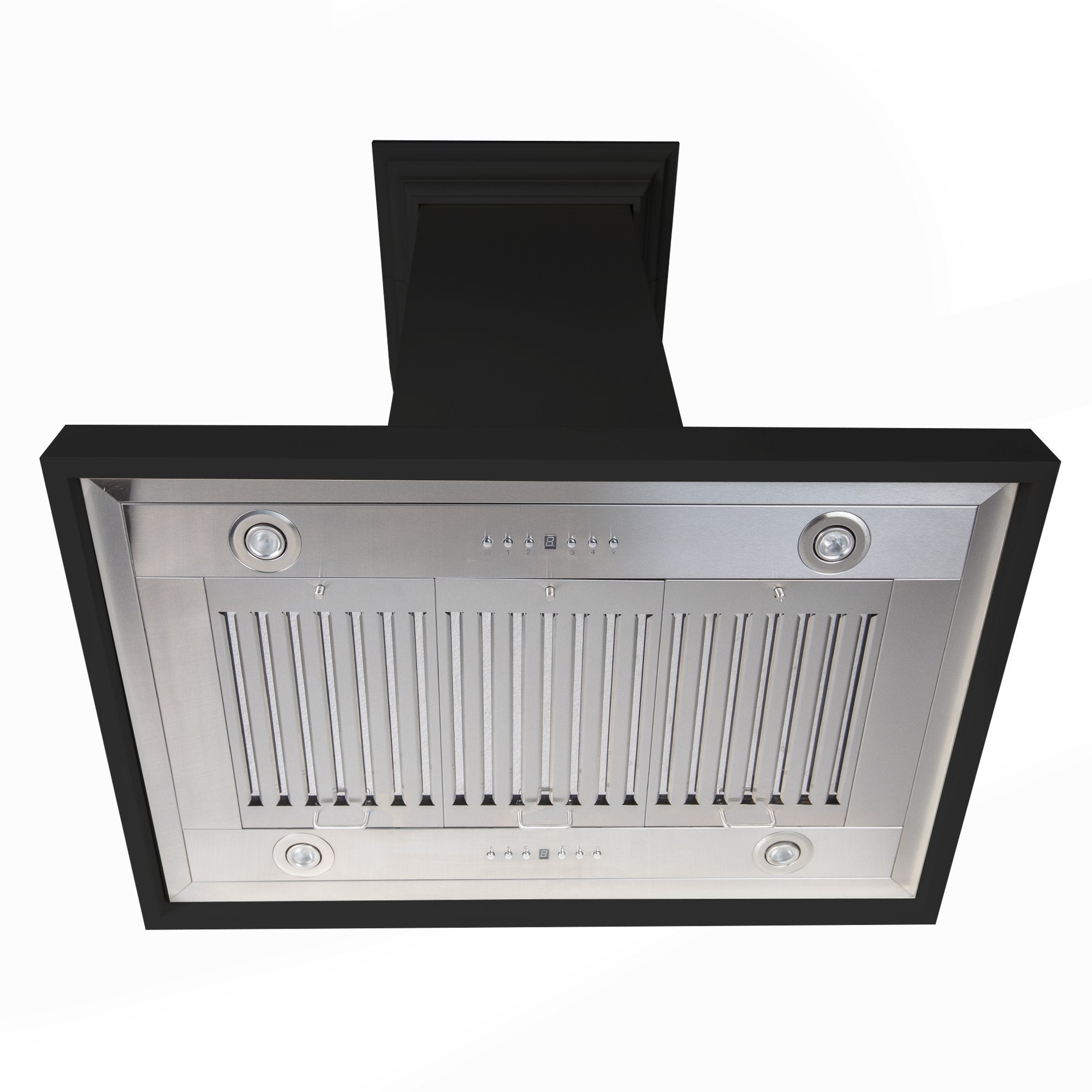 ZLINE Wooden Island Mount Range Hood in Black