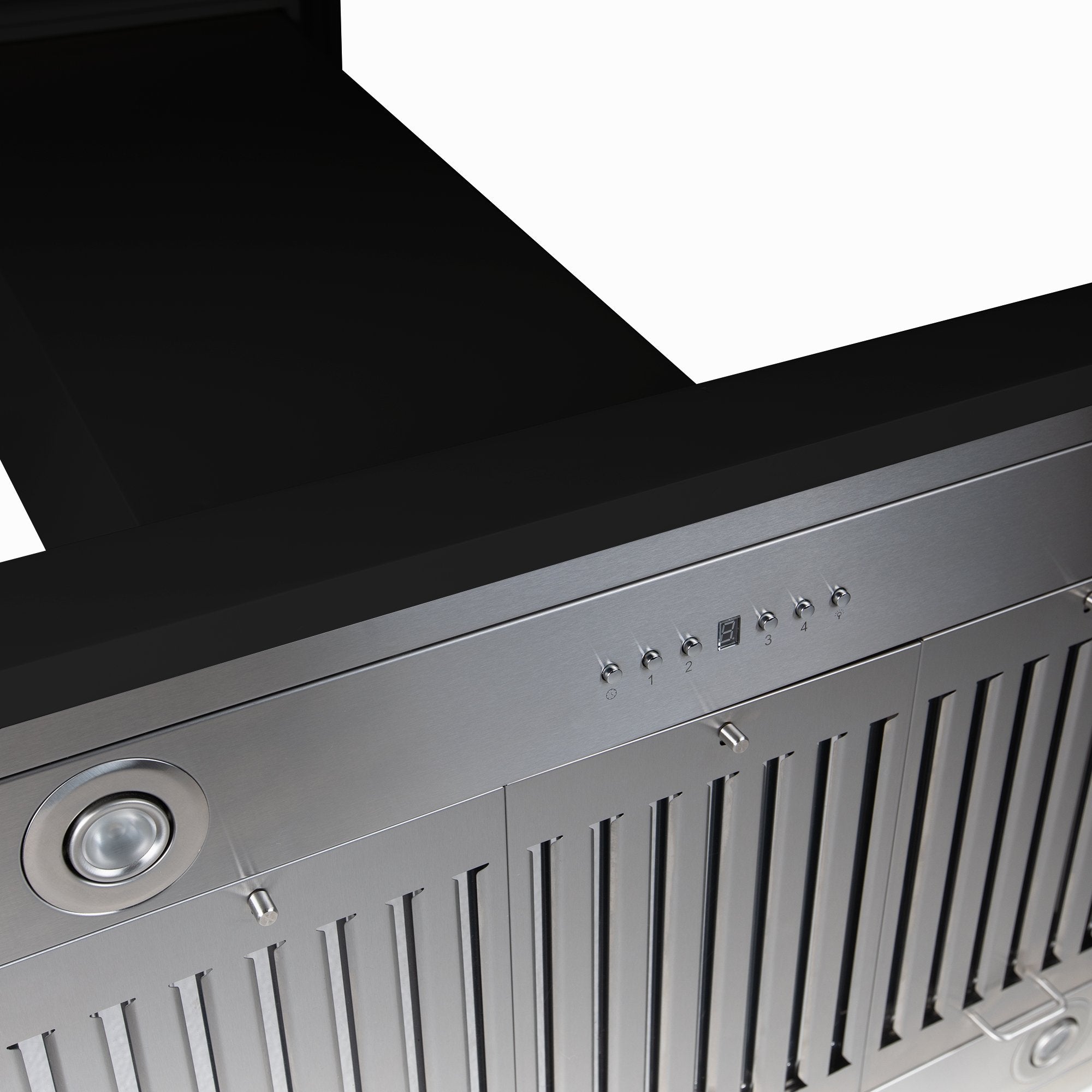 ZLINE Wooden Island Mount Range Hood in Black