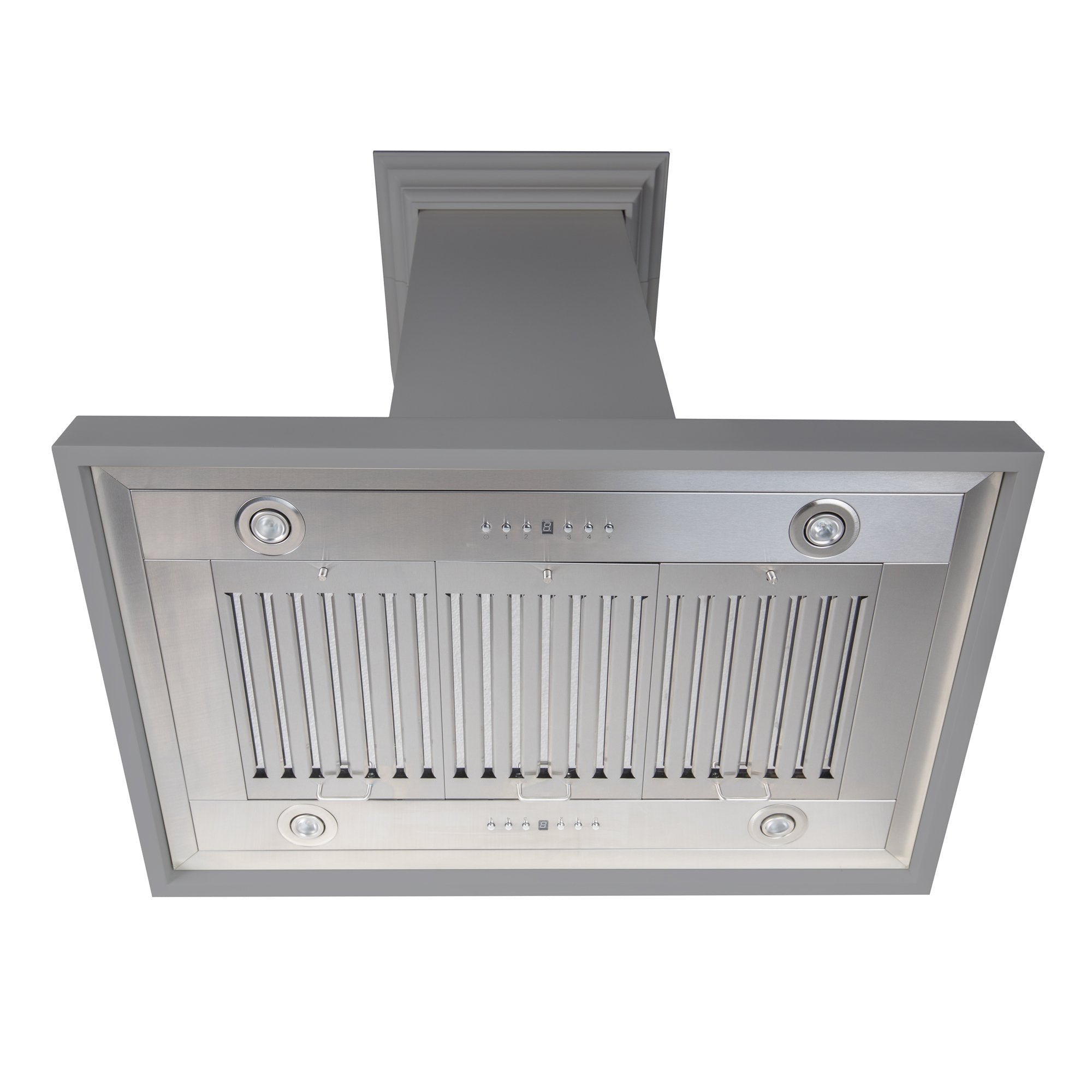 ZLINE Wooden Island Mount Range Hood in Gray - Includes Motor - KBiUU
