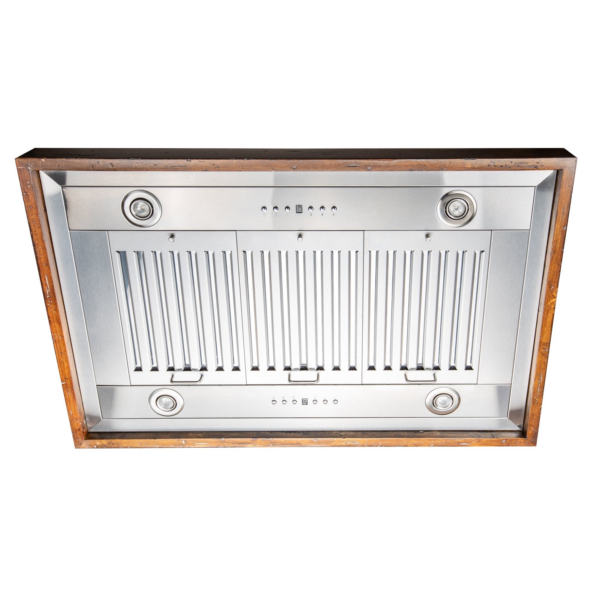 ZLINE Wooden Island Mount Range Hood in Walnut - Includes Remote Motor - KBiRR-RS-400