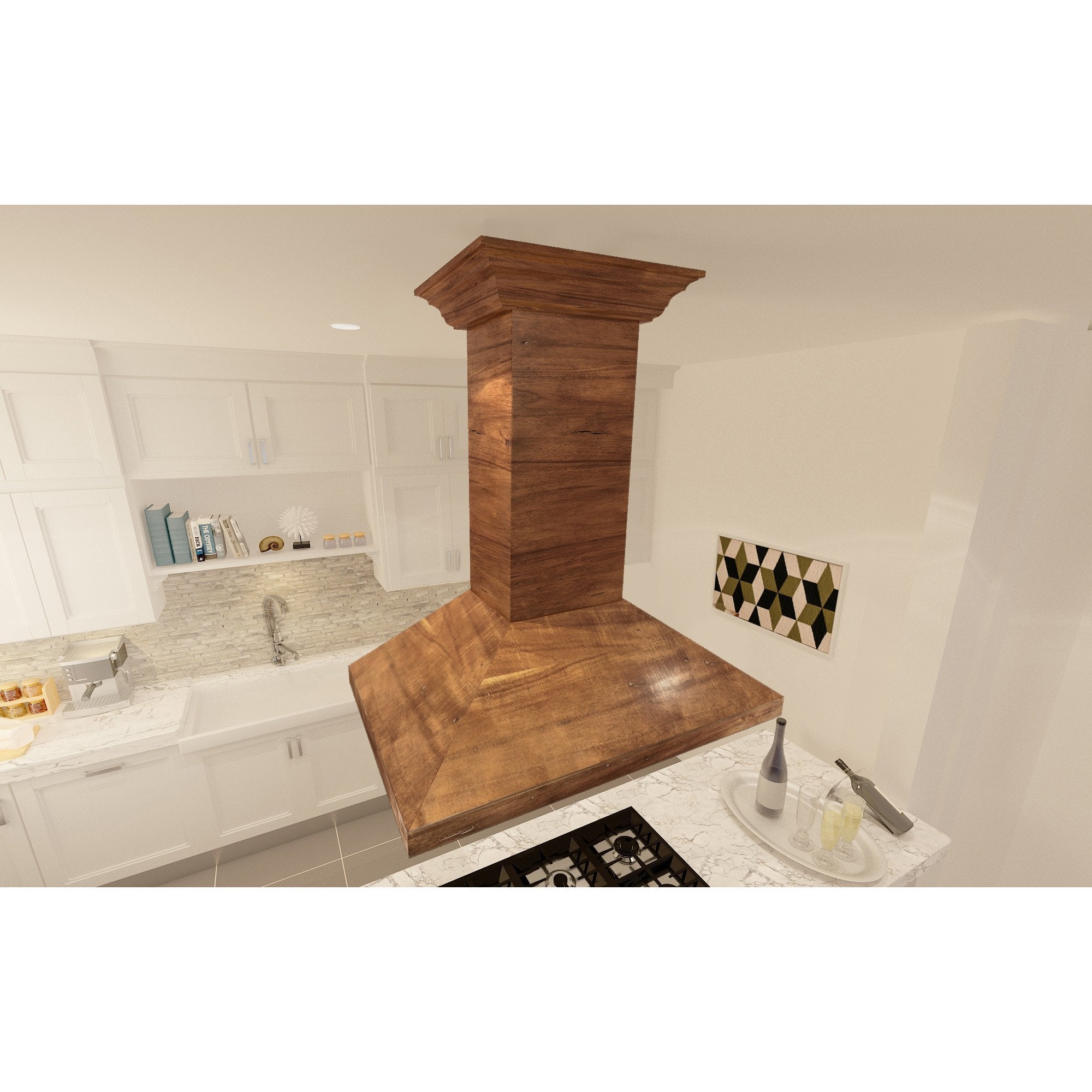 ZLINE Wooden Island Mount Range Hood in Walnut - KBiRR-RD