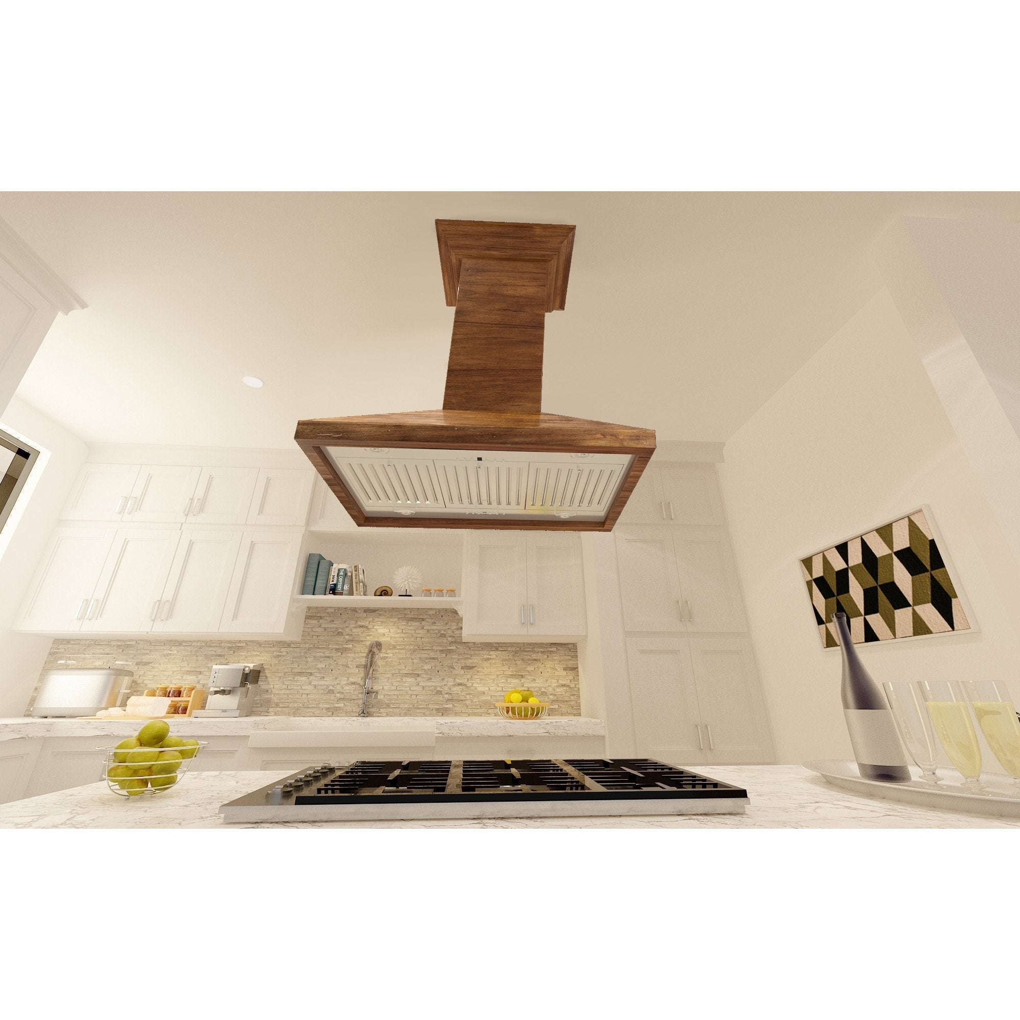 ZLINE Wooden Island Mount Range Hood in Walnut - KBiRR-RD