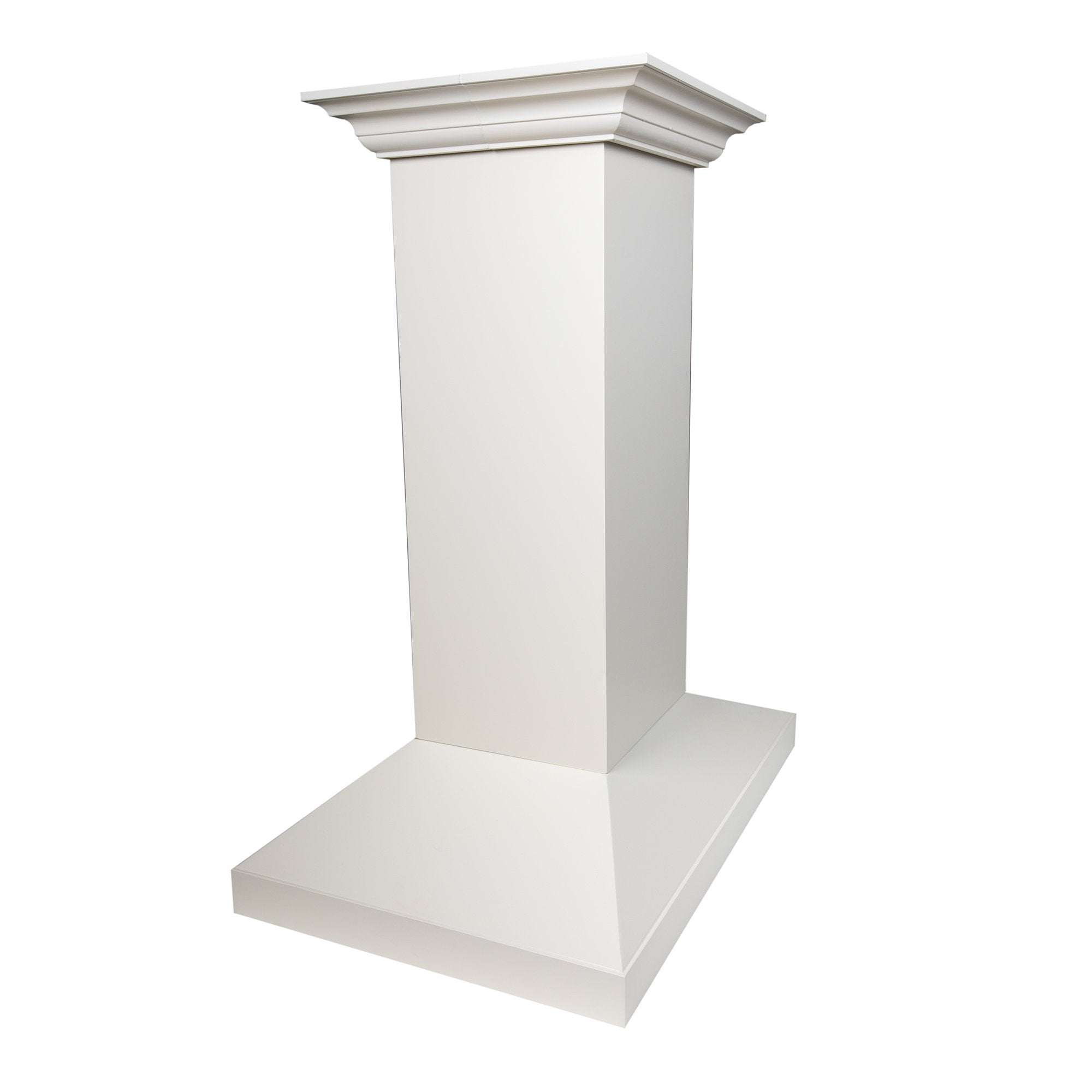 ZLINE Wooden Island Mount Range Hood in White - Includes Remote Motor