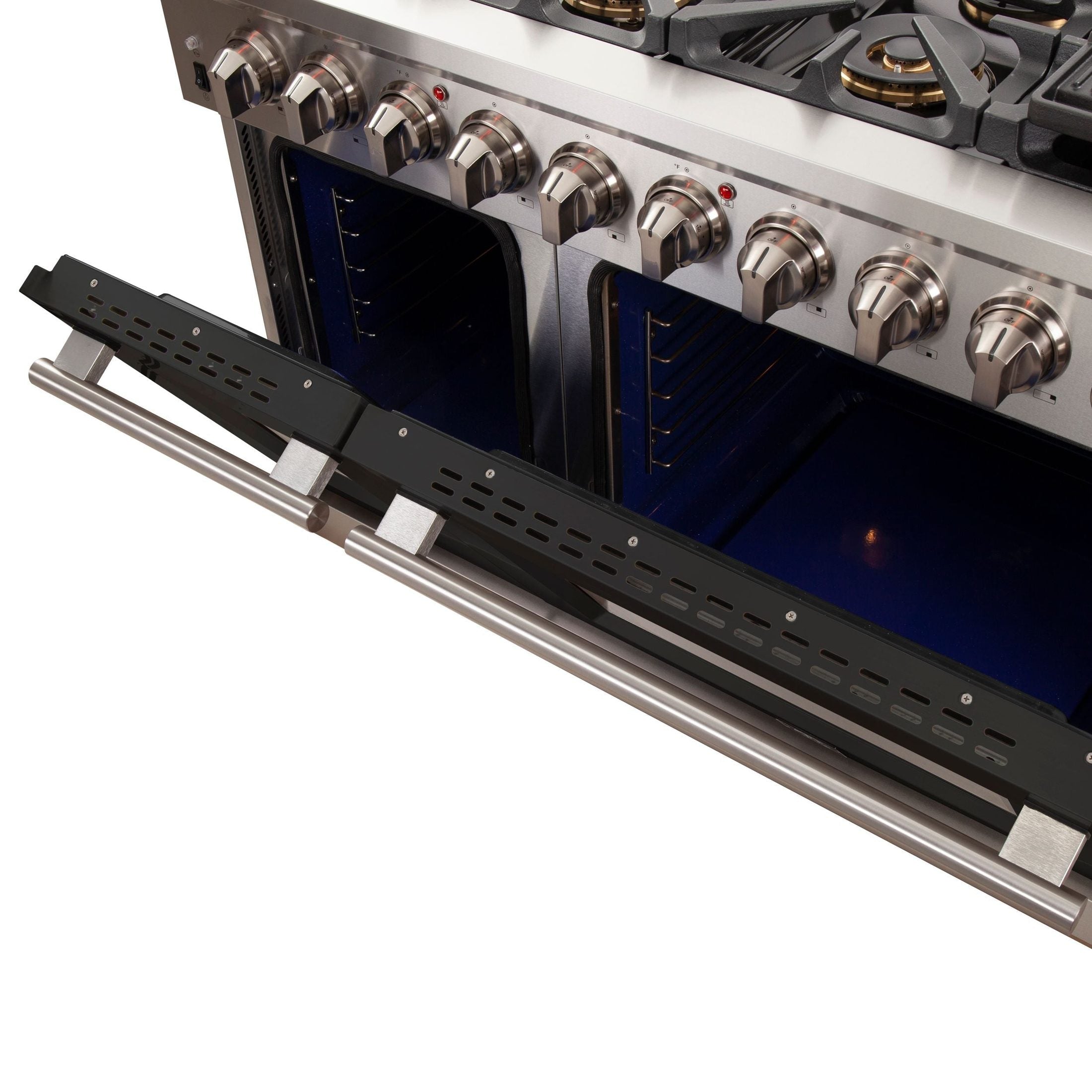 FORNO Capriasca - Titanium Professional 48" Freestanding Colored Door Gas Range FFSGS6260-48WHT