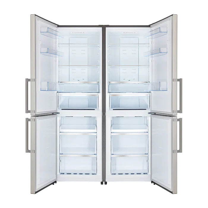 FORNO Guardia 46.8-Inch 21.6 cu.ft. Side-by-Side Bottom Freezer Refrigerator in Stainless Steel 