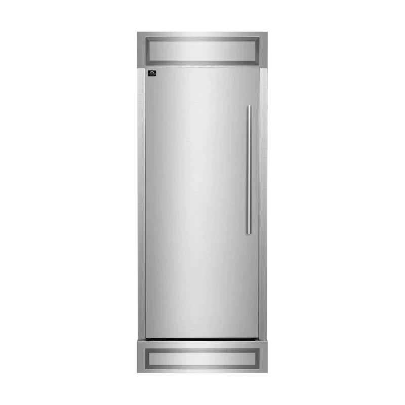 FORNO Maderno 32-Inch 13.6 cu.ft. Left Swing Convertible Refrigerator/Freezer Built-In with Decorative Grill Trim - FFFFD1722-32LS