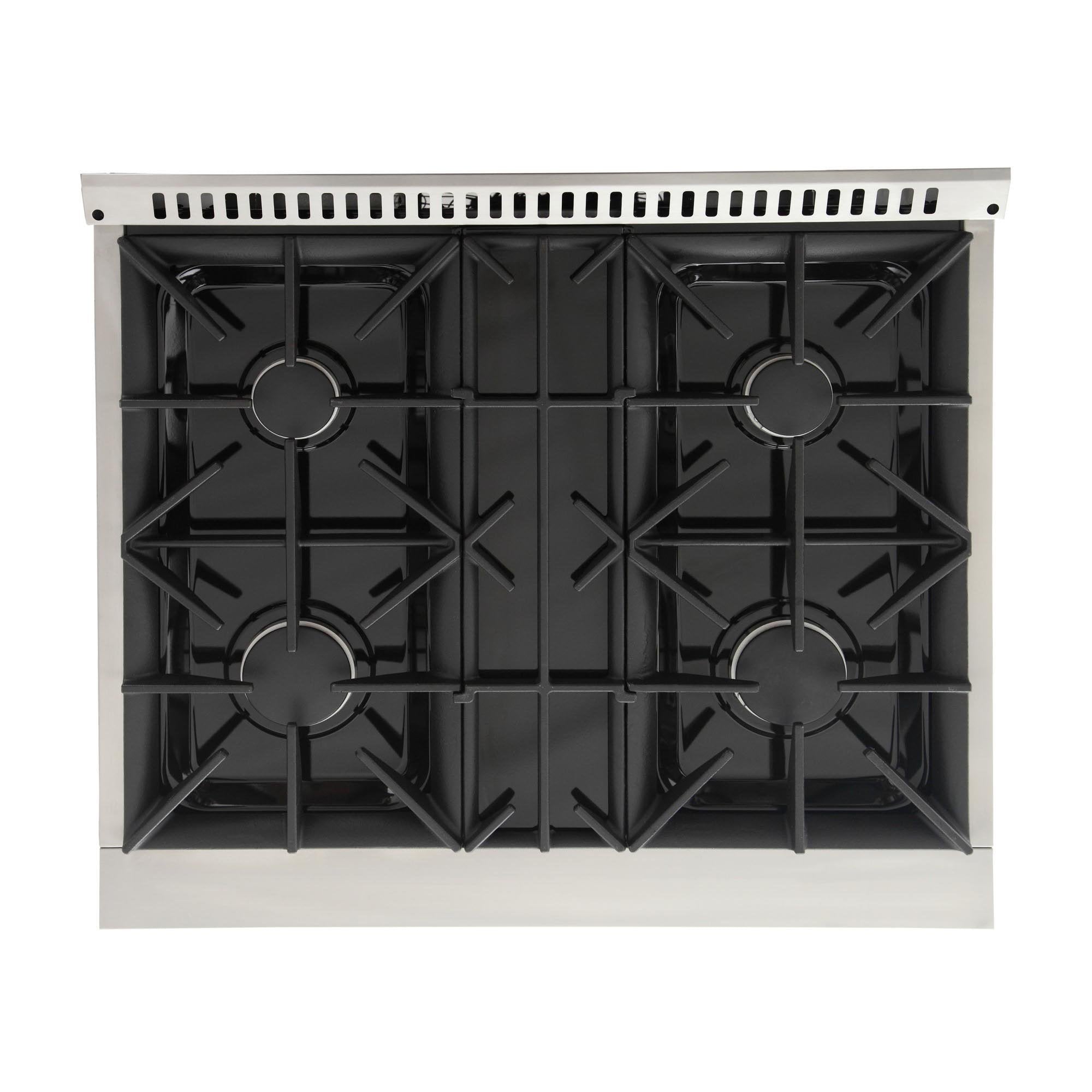 Kucht 30-Inch 4.2 Cu. Ft. Gas Range - Sealed Burners and Convection Oven in White KNG301-W