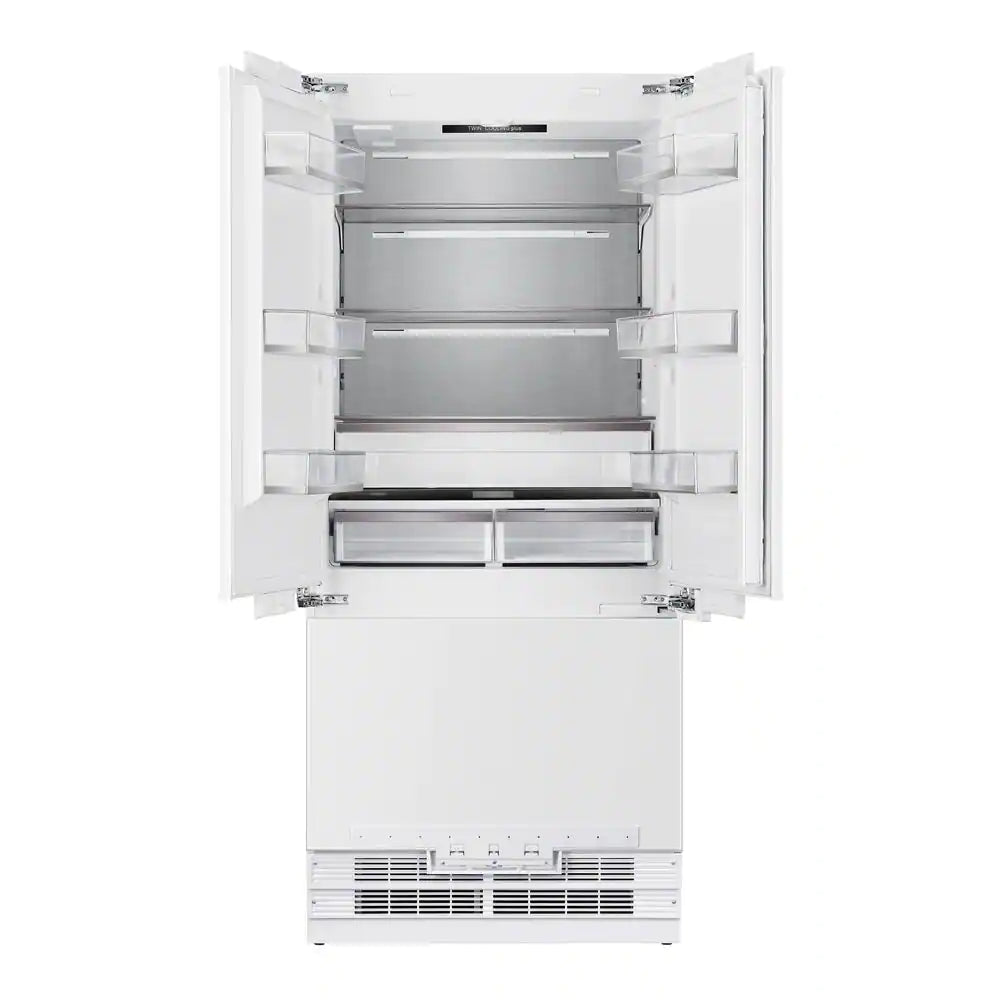 Kucht 36-Inch Built-In 19.6 Cu. Ft. French Door Refrigerator in Custom Panel Ready, Counter Depth, with Ice Maker KR365FD