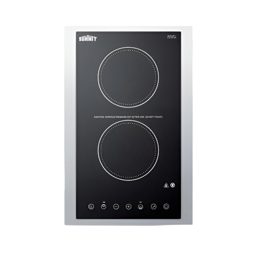 Summit 15" Wide 115V 2-Burner Radiant Cooktop