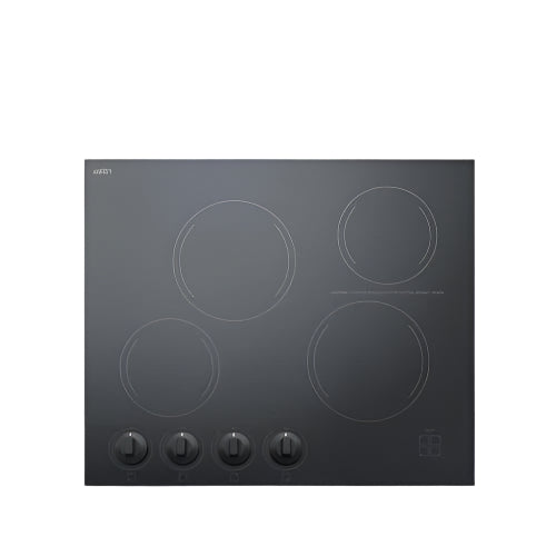 Summit 24" Wide 230V 4-Burner Radiant Cooktop