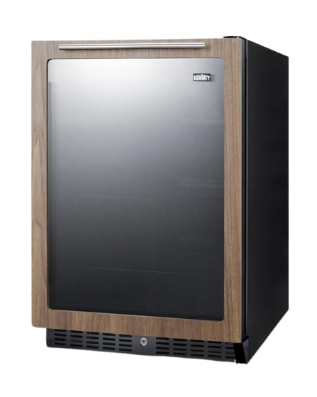 Summit 24" Wide Built-In Beverage Center With Wood Door Trim ADA Compliant - AL57GWP1