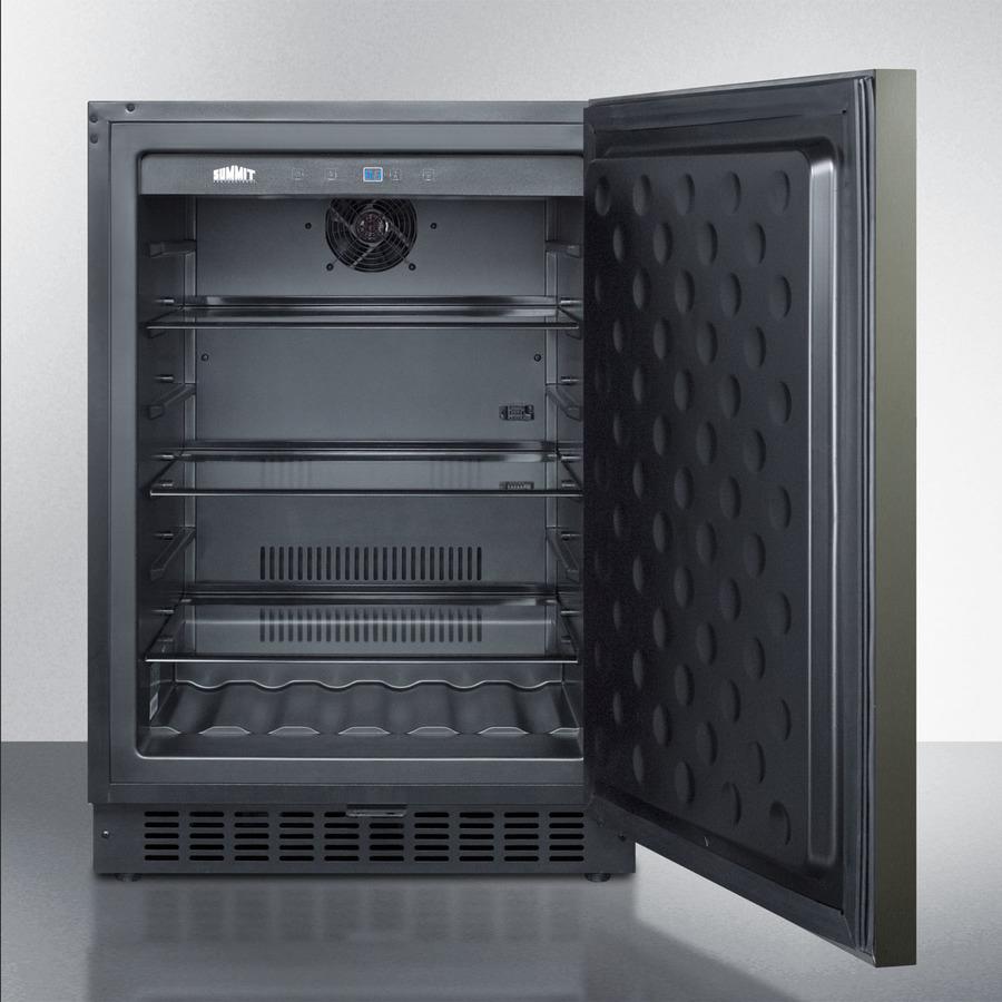 Summit 24" Wide Frost-Free Built-In All-Refrigerator With Horizontal Handle