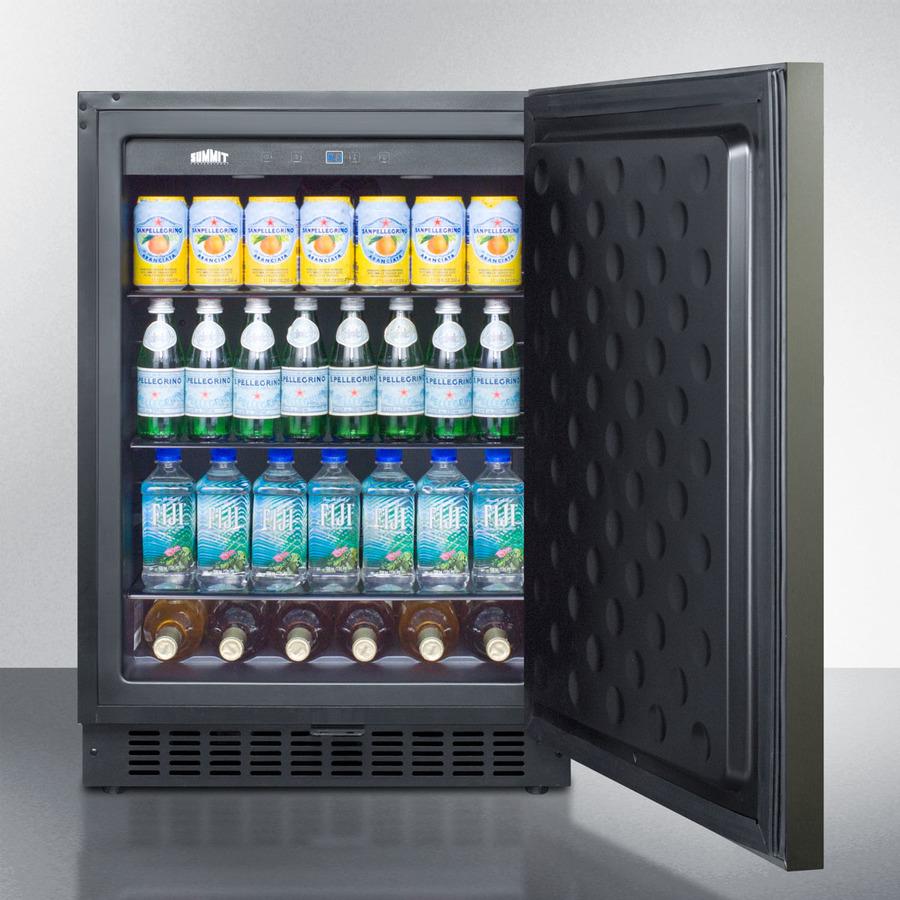 Summit 24" Wide Frost-Free Built-In All-Refrigerator With Horizontal Handle