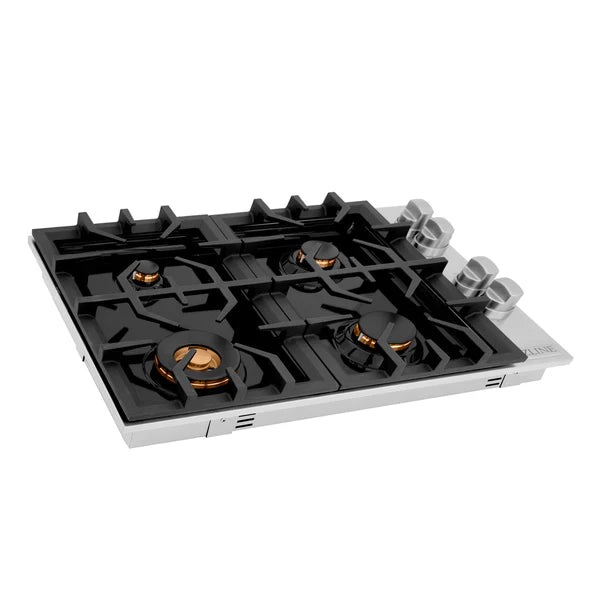 ZLINE 30" Professional Dropin Cooktop Stainless Steel With 4 Burners - RC30