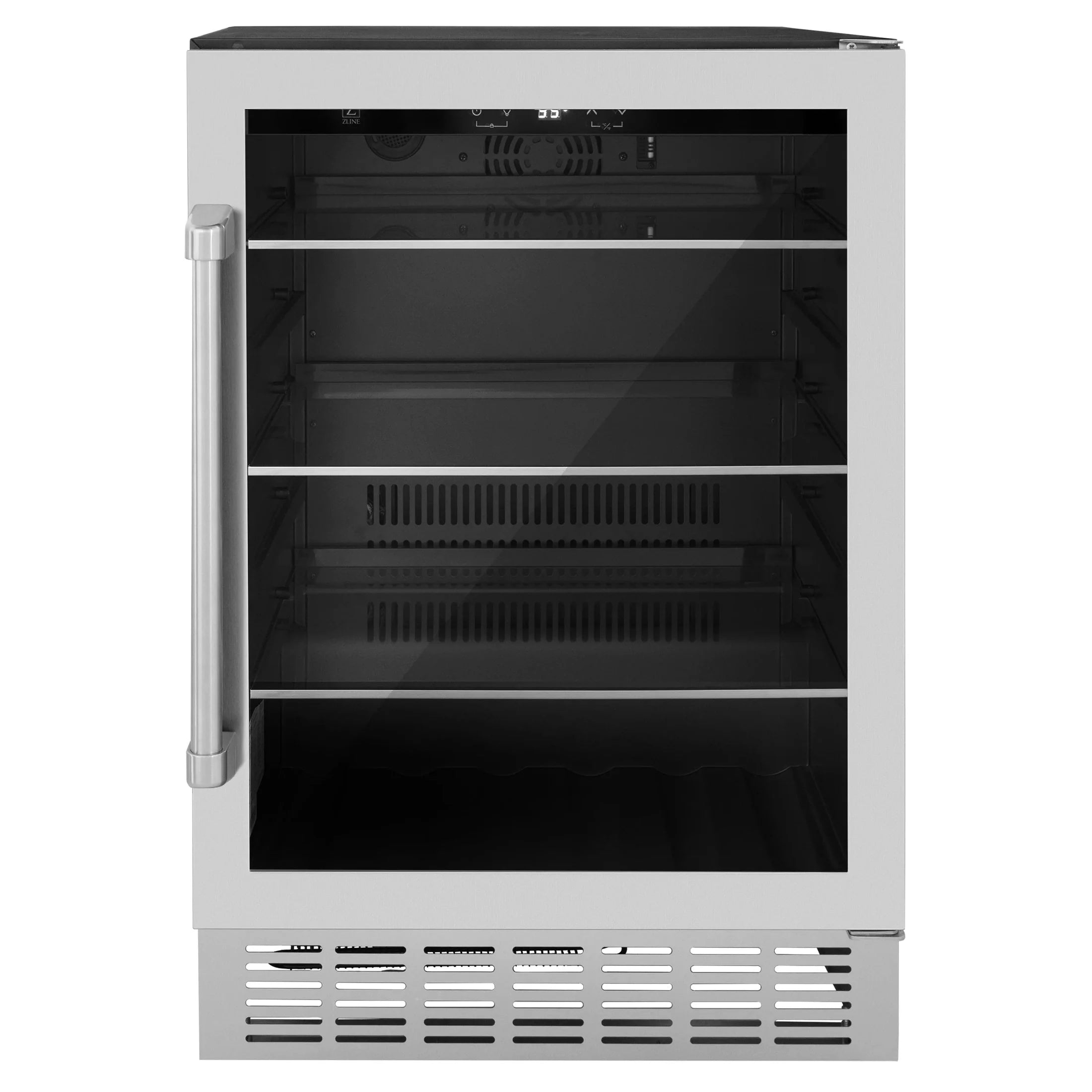 ZLINE 24 in. Monument 154 Can Beverage Fridge in Stainless Steel RBV-US-24