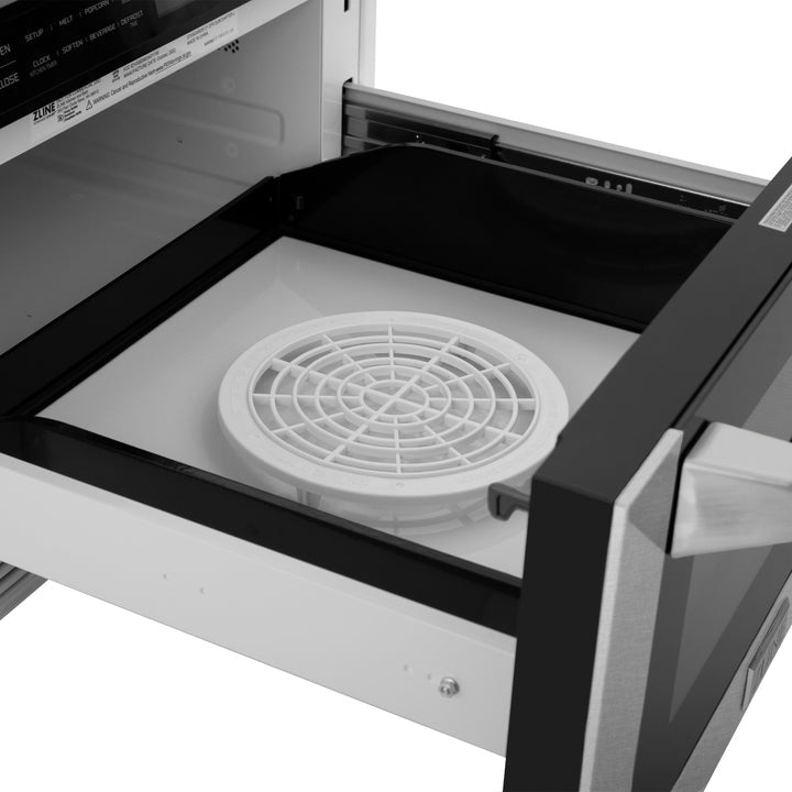 ZLINE 24" 1.2 cu. ft. Built-in Microwave Drawer with a Traditional Handle in Fingerprint Resistant Stainless Steel MWD-1-SS-H