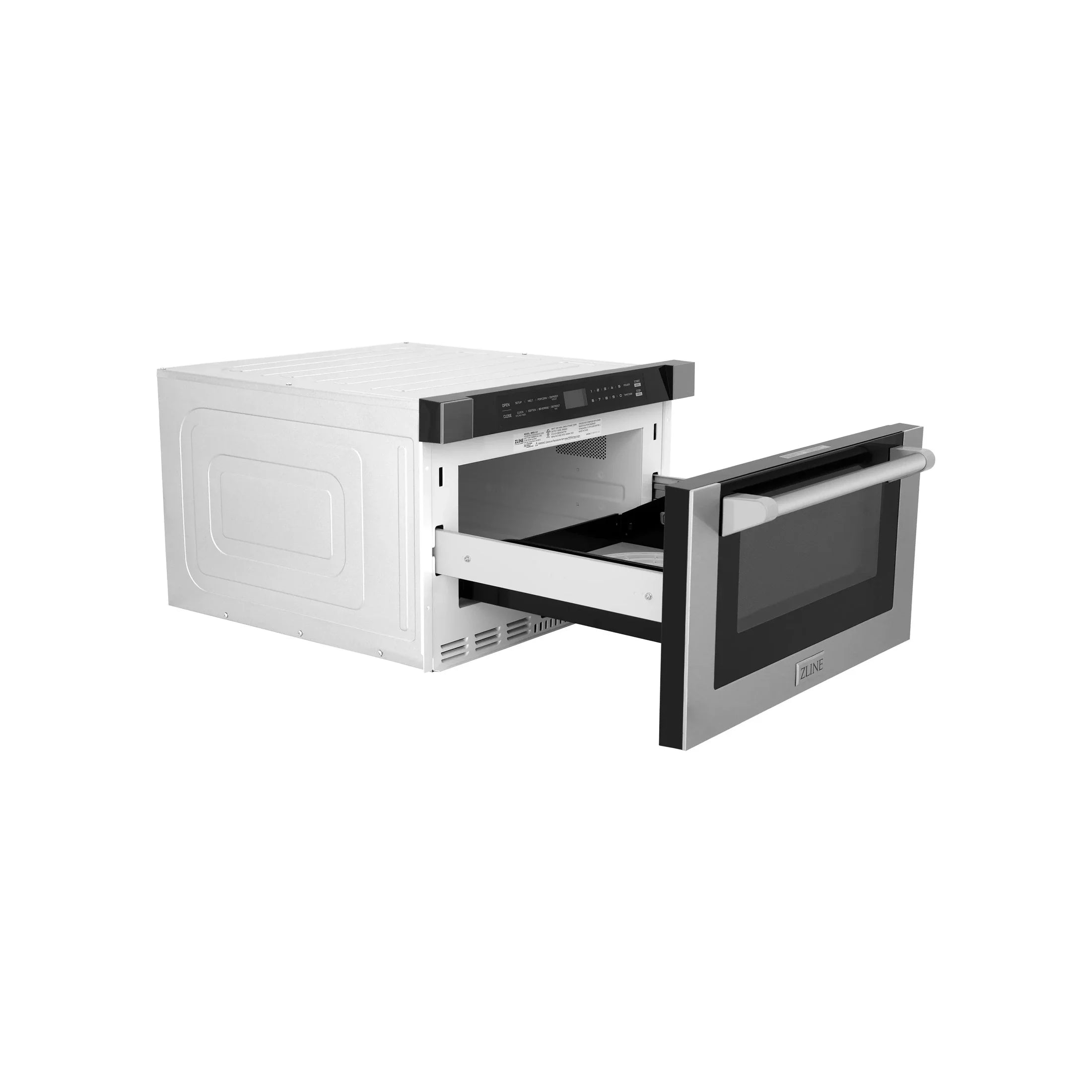 ZLINE 24" 1.2 cu. ft. Built-in Microwave Drawer with a Traditional Handle in Stainless Steel - MWD-1-H