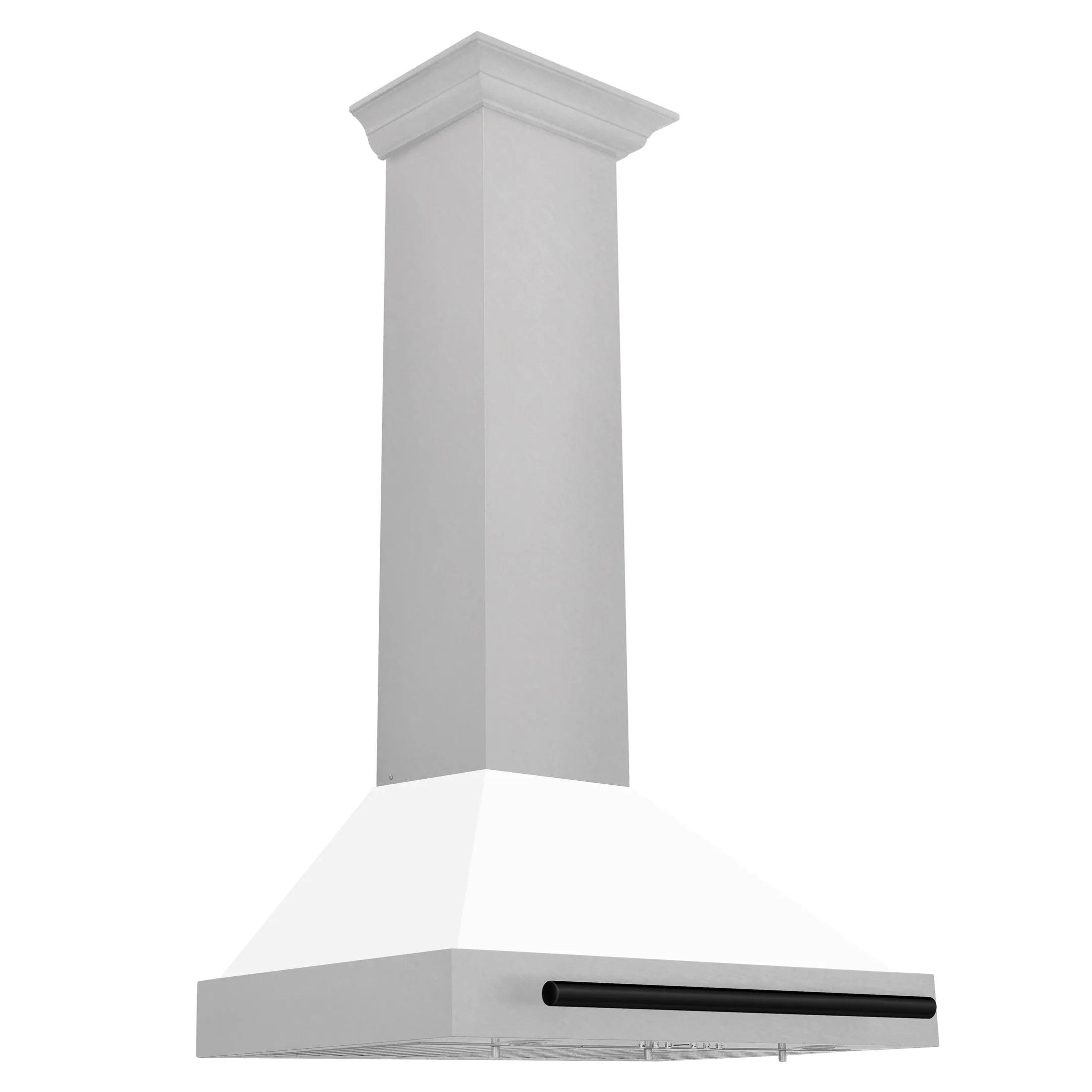 ZLINE 30" Autograph Edition DuraSnow® Stainless Steel Range Hood with White Matte Shell KB4SNZ-WM30