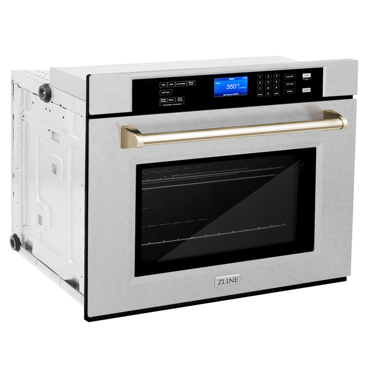 ZLINE 30" Autograph Edition Single Wall Oven with Self Clean and True Convection in Fingerprint Resistant Stainless Steel AWSSZ-30
