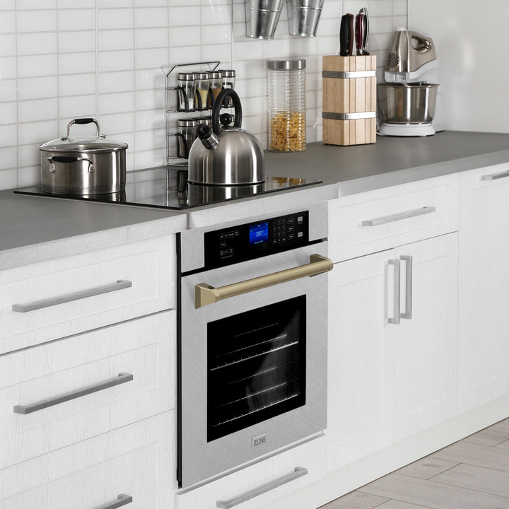 ZLINE 30" Autograph Edition Single Wall Oven with Self Clean and True Convection in Fingerprint Resistant Stainless Steel AWSSZ-30
