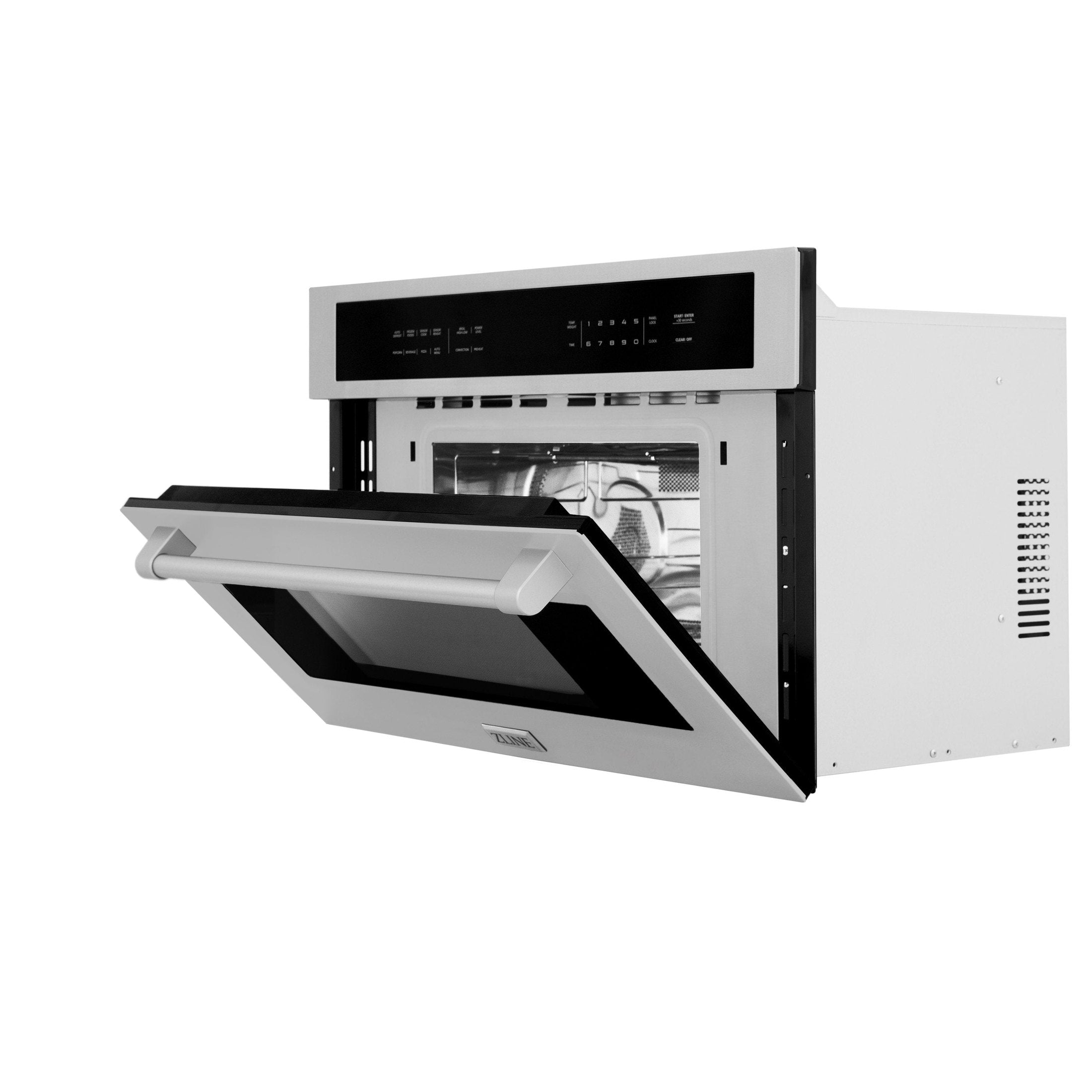 ZLINE 30 Inch wide, 1.6 cu ft. Built-in Convection Microwave Oven in Stainless Steel with Speed and Sensor Cooking 