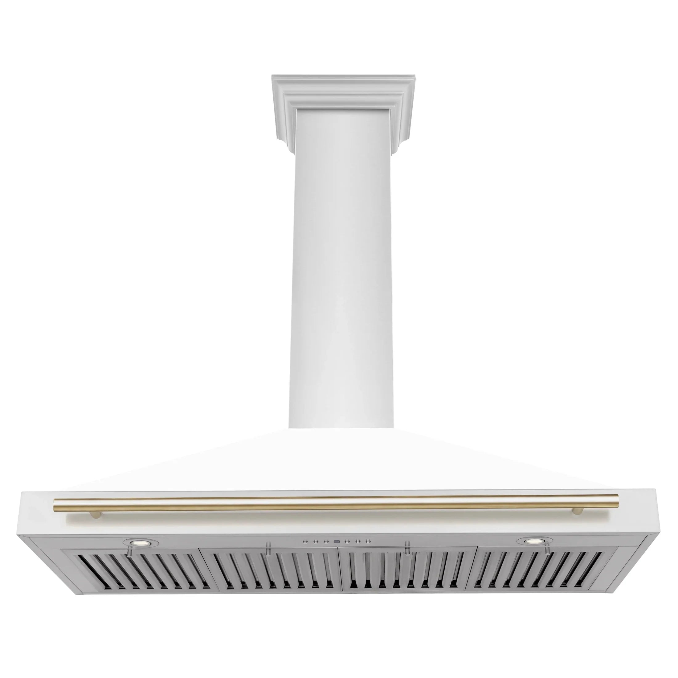 ZLINE 48" Autograph Edition Stainless Steel Range Hood with White Matte Shell KB4STZ-WM48