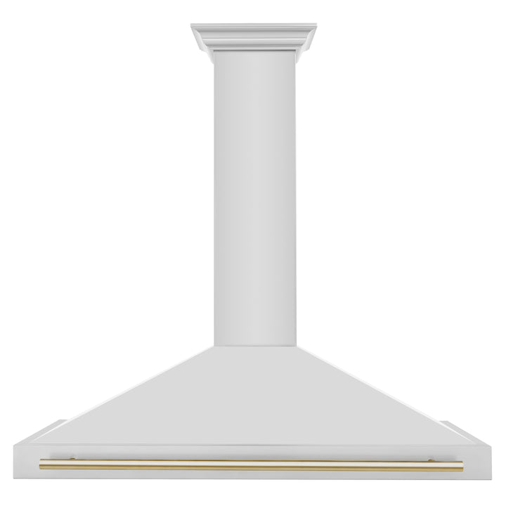 ZLINE 48" Autograph Edition Stainless Steel Range Hood with Stainless Steel Shell and Gold Accents - KB4STZ-48-G