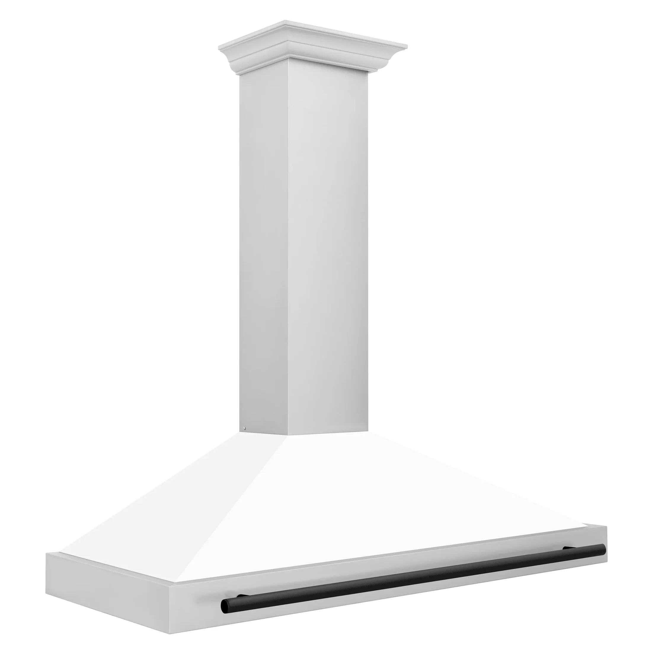 ZLINE 48" Autograph Edition Stainless Steel Range Hood with White Matte Shell 