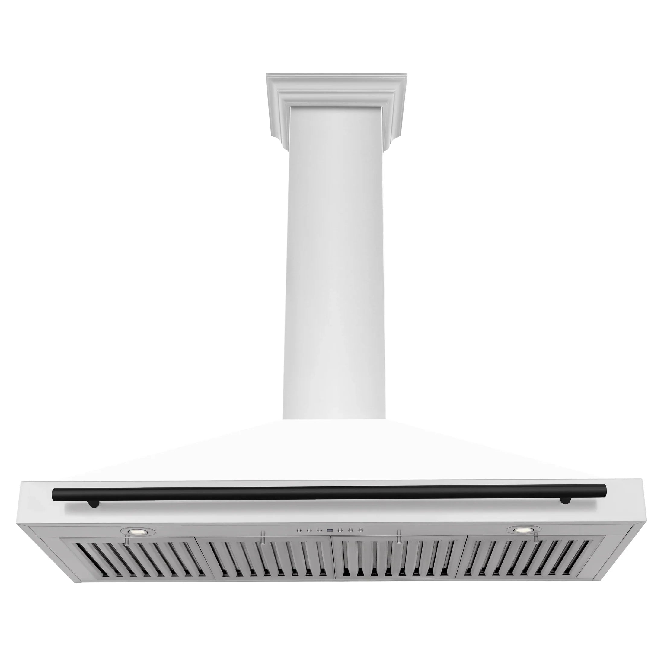 ZLINE 48" Autograph Edition Stainless Steel Range Hood with White Matte Shell 