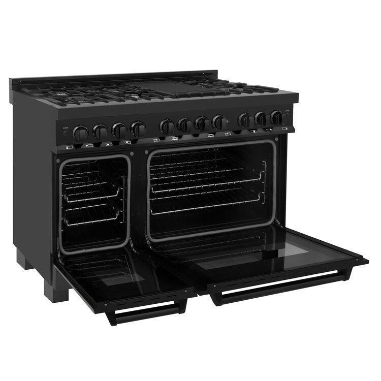 ZLINE 48" Professional Black Stainless Dual Fuel Range