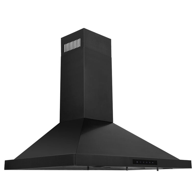 ZLINE Appliance Package - 36 in. Gas Range, Range Hood, Microwave Drawer - Black Stainless Steel, 3KP-RGBRBRH36-MW